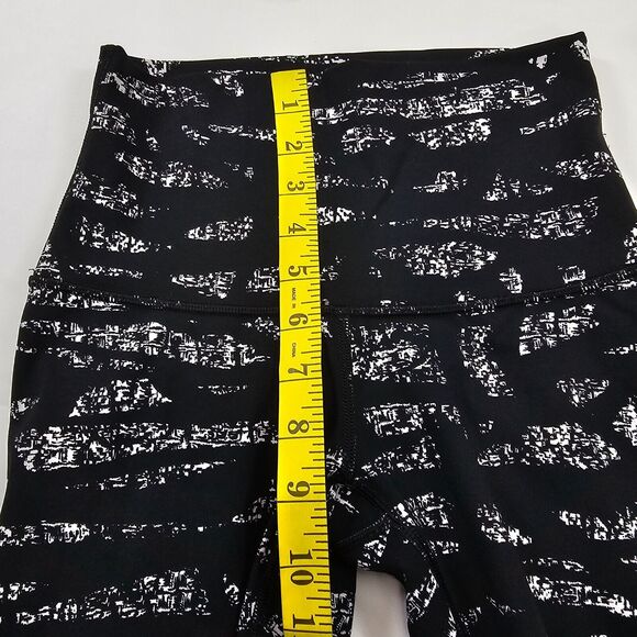 Lululemon Wunder Under Leggings Black White Abstract High Rise Full On Size 4 - Picture 7 of 10